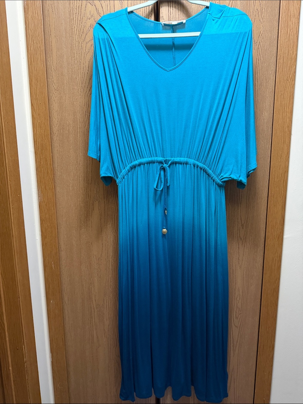 Adyson Parker Teal to Deep Teal Ombre Maxi Dress